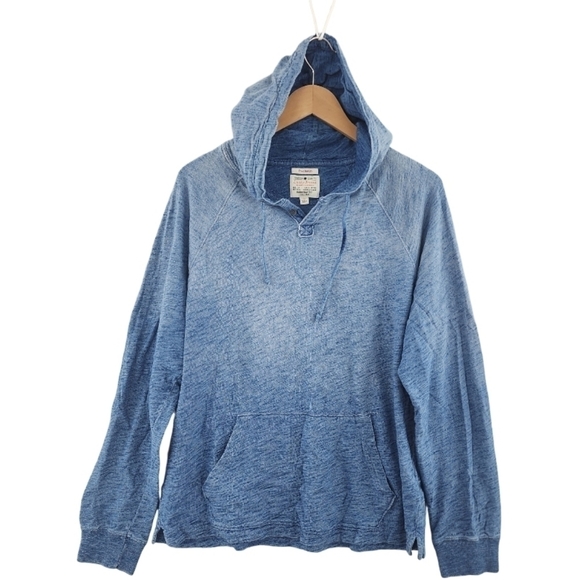 Lucky Brand Other - Vintage Lucky Brand True Indigo 2 Tone Cotton Pullover Hoodie Sweatshirt Men's